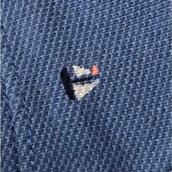 Baby Boy Carter's Shark Sailboat Pique Romper Blue Cotton Polo One-Piece Outfit - Picture 4 of 12